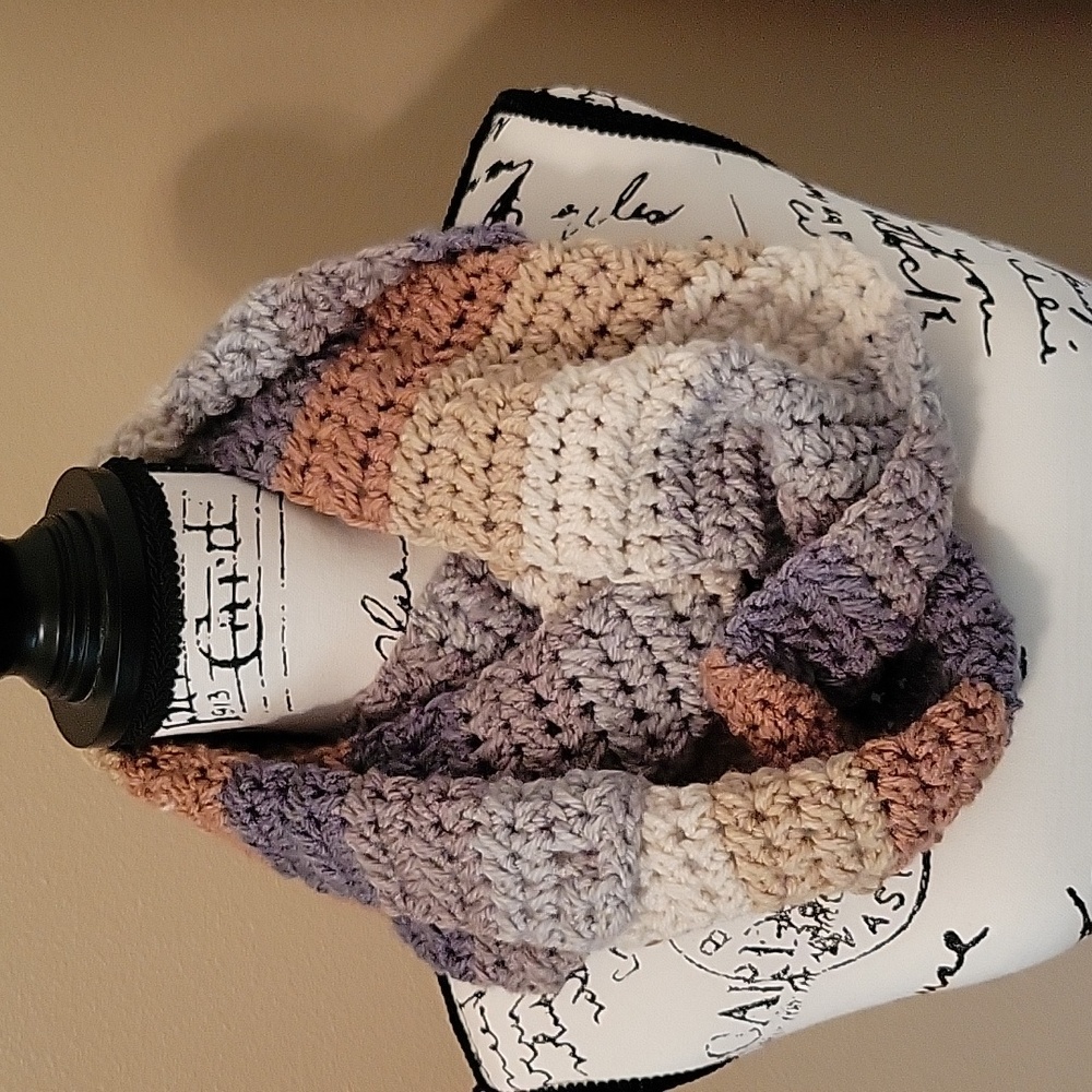 Crochet Neck Cowl Neutral Colored Versatile Acrylic Neck Scarf - New OSFM